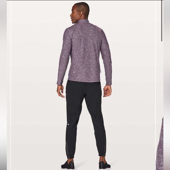 Lululemon Surge Warm 1/2 Zip Pullover Men’s Size Medium Heathered Black Cherry - Picture 3 of 14